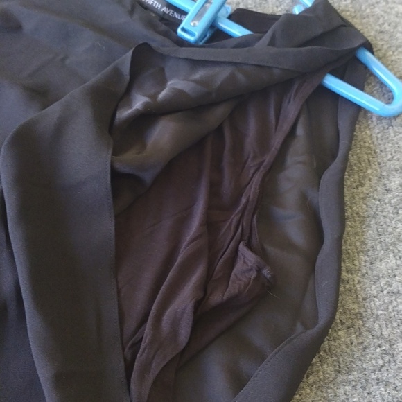 Saks Fifth Avenue Black Draped Blouse - Picture 2 of 9